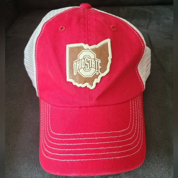Scarlet Ohio State Cap with Mesh Back - Picture 2 of 5